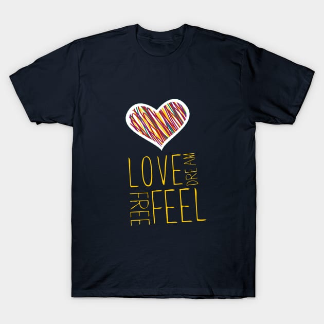 Feeling heart T-Shirt by Urbhemia Designs